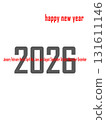 2026 new year text design agenda celebration greeting background template. New year's eve celebration concept. Happy New Year 131611146