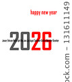 2026 new year text design agenda celebration greeting background template. New year's eve celebration concept. Happy New Year 131611149