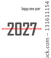 2027 new year text design agenda celebration greeting background template. New year's eve celebration concept. Happy New Year 131611154