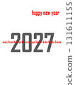 2027 new year text design agenda celebration greeting background template. New year's eve celebration concept. Happy New Year 131611155