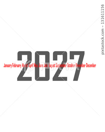 2027 new year text design agenda celebration greeting background template. New year's eve celebration concept. Happy New Year 131611156