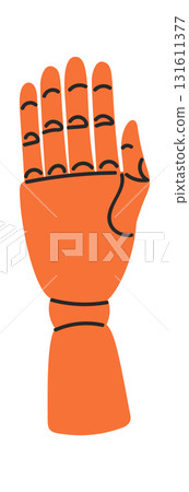 Wooden human hand model design 131611377