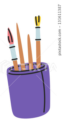 Paintbrush box container art tools 131611387