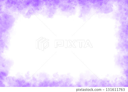 Purple smoke border frame with transparent background suitable for mystical, fantasy, magic or Halloween themed projects 131611763