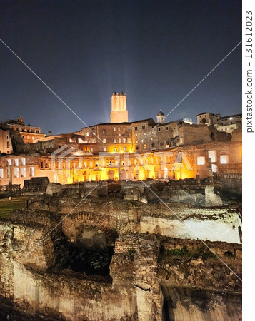 Historic Italian Hill Town at Dusk 131612023