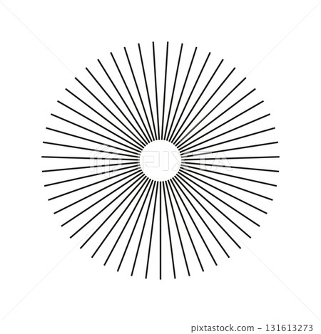 Spokes grid with radiating stripes. Round radial radiation lines. Star sun burst, rays. Circulars lines beams. Abstract geometric round shape vector pattern. Spokes grid with radiating stripes. Round radial radiation lines. Star sun burst, rays. Circulars lines beams. Abstract geometric round shape vector pattern. 131613273