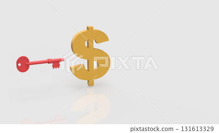 The Red Key and Dollar symbol for Business concept 3d Rendering. The Red Key and Dollar symbol for Business concept 3d Rendering. 131613329