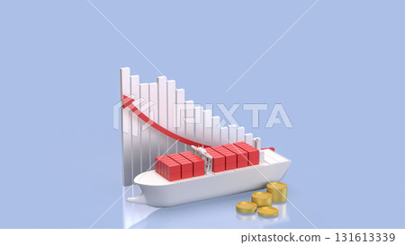 The Ship for Transport or Business concept 3d Rendering. 131613339