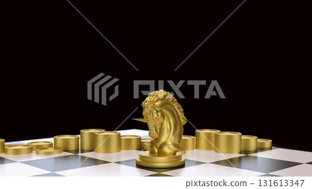 The Unicorn Chess for Business concept 3d Rendering. 131613347