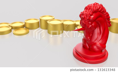 The Unicorn Chess for Business concept 3d Rendering. 131613348