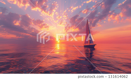 boat sailboat sailing sea sunset adventure vacation boating boat sailboat sailing sea sunset adventure vacation boating 131614062