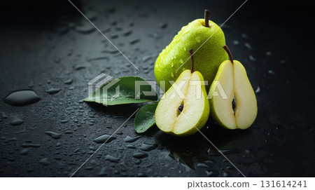 pears water droplets surface texture surfaces closeup green 131614241
