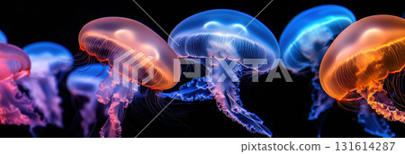 underwater scene variety colors effect closeup shot featuring 131614287
