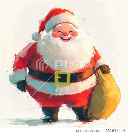 illustration style essence holiday season santa claus rendered 131614444