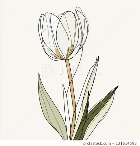 line flower style lines color center minimalistic palette 131614598