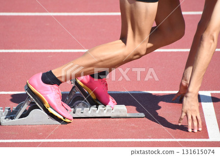 Athletics before the start Athletics before the start 131615074