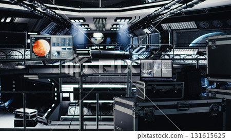 Laptop in starship showing thermal stability and core performance metrics during orbital flight to Mars. Spaceship engine readouts analytics on notebook during trip to alien red planet Laptop in starship showing thermal stability and core performance metrics during orbital flight to Mars. Spaceship engine readouts analytics on notebook during trip to alien red planet 131615625