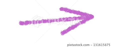 Wavy hand drawn chalk arrow icon with rough stroke style. Curved sketch arrow element forms a clear pointer symbol for direction. Vibrant purple color, modern chalkboard look. Wavy hand drawn chalk arrow icon with rough stroke style. Curved sketch arrow element forms a clear pointer symbol for direction. Vibrant purple color, modern chalkboard look. 131615875