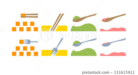 兩套圖示傳達護理食品吞嚥和咀嚼的便利性 131615911