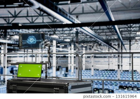 Green screen laptop in server room with machine learning technology detecting data patterns. Chroma key notebook in data center ensuring rapid data access and transfer rates for AI processing Green screen laptop in server room with machine learning technology detecting data patterns. Chroma key notebook in data center ensuring rapid data access and transfer rates for AI processing 131615964