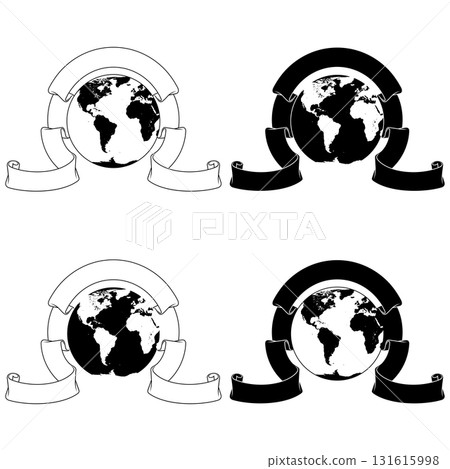 Planet Earth with Ribbon Planet Earth with Ribbon 131615998