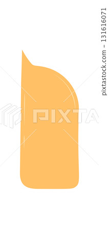 Organic hand drawn speech box sticker in soft orange creates a playful tag. Rectangle badge bubble and message balloon style adds unique sticker concept for conversation and creative media use. 131616071