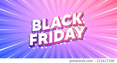 Black friday sun rays gradient banner. Light burst background. Black Friday Sale. Special offer price sign. Advertising Discounts symbol. Gradient sun rays. Sunburst light. Vector 131617100