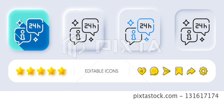 Info line icon. Neumorphic, Flat shadow, 3d buttons. Help inform sign. 24 hours support information symbol. Line info icon. Social media icons. Vector Info line icon. Neumorphic, Flat shadow, 3d buttons. Help inform sign. 24 hours support information symbol. Line info icon. Social media icons. Vector 131617174