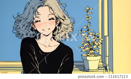A young woman smiling "Ufufu" 131617223