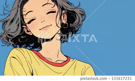 年輕女子微笑著“烏噗噗” 131617231