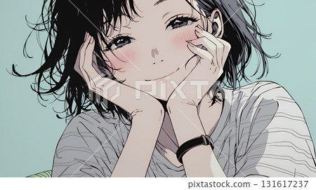 A young woman smiling "Ufufu" 131617237