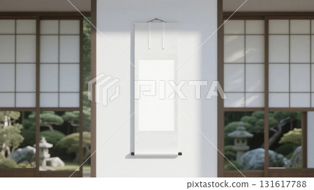 Mockup of a hanging scroll in a Japanese-style room 131617788
