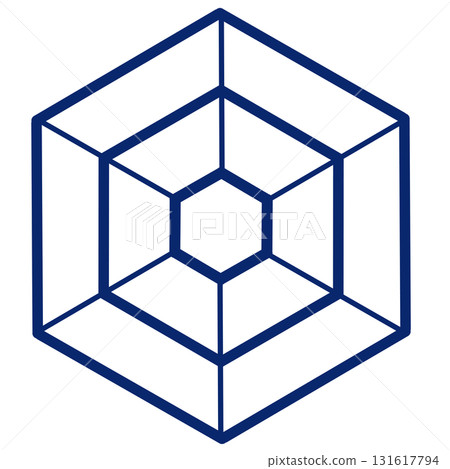 Dark blue hexagonal geometric pattern Dark blue hexagonal geometric pattern 131617794