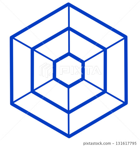 Blue hexagonal geometric pattern Blue hexagonal geometric pattern 131617795