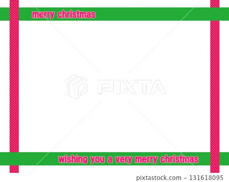 聖誕快樂框架白色背景點 131618095