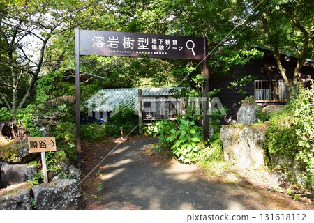 Lake Yamanaka Hananomiyako Park: Seiryu no Sato Walking Path and the entrance to the Underground Lava Tree Mold Observation Experience Zone Lake Yamanaka Hananomiyako Park: Seiryu no Sato Walking Path and the entrance to the Underground Lava Tree Mold Observation Experience Zone 131618112