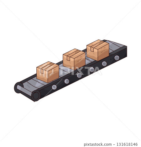 illustration of Parcel Conveyor 131618146