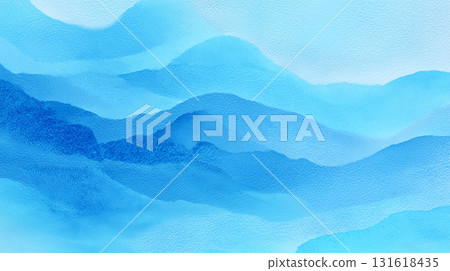 日本紙藍色曲線壁紙 131618435