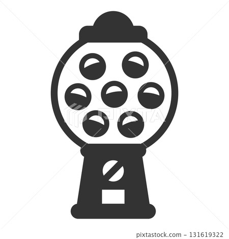 Illustration of a black gacha machine (in capsules and individually) Illustration of a black gacha machine (in capsules and individually) 131619322