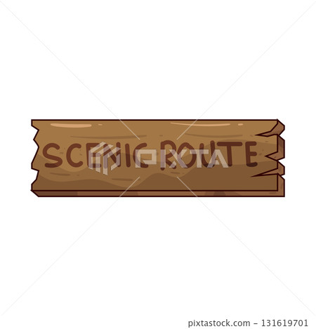 illustration of Scenic Route sign illustration of Scenic Route sign 131619701