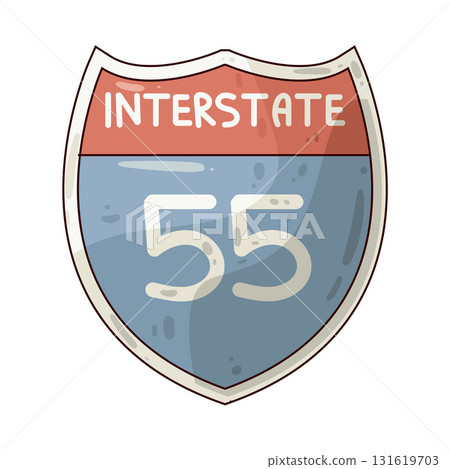 illustration of Interstate Sign 131619703