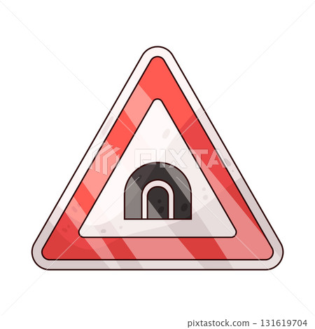 illustration of Tunnel Entrance sign illustration of Tunnel Entrance sign 131619704