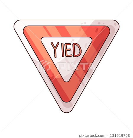 illustration of Yield Sign illustration of Yield Sign 131619708