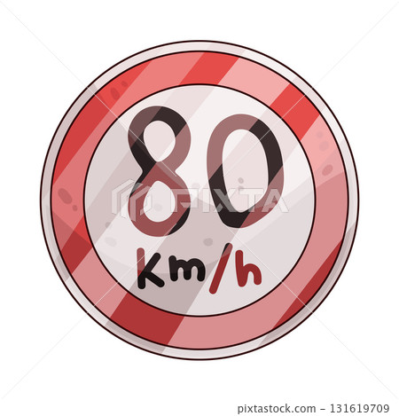 illustration of Speed Limit sign 131619709