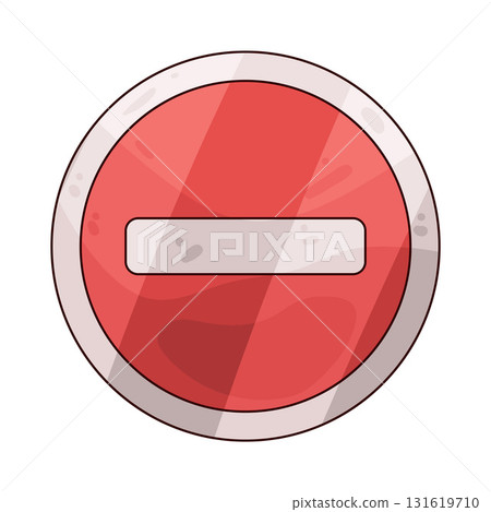 illustration of No Entry sign 131619710