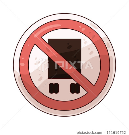 illustration of No truck sign 131619732
