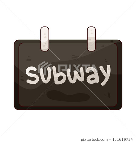 illustration of Subway Sign illustration of Subway Sign 131619734