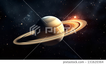 土星漂浮在太空中的影像 131620364