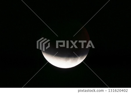 夜空中漂浮的月全食 夜空中漂浮的月全食 131620402