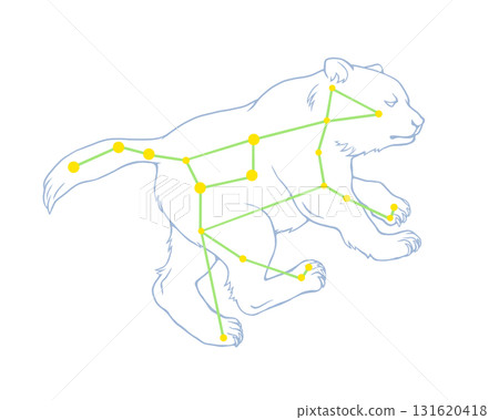 Color line drawing of Ursa Major Color line drawing of Ursa Major 131620418